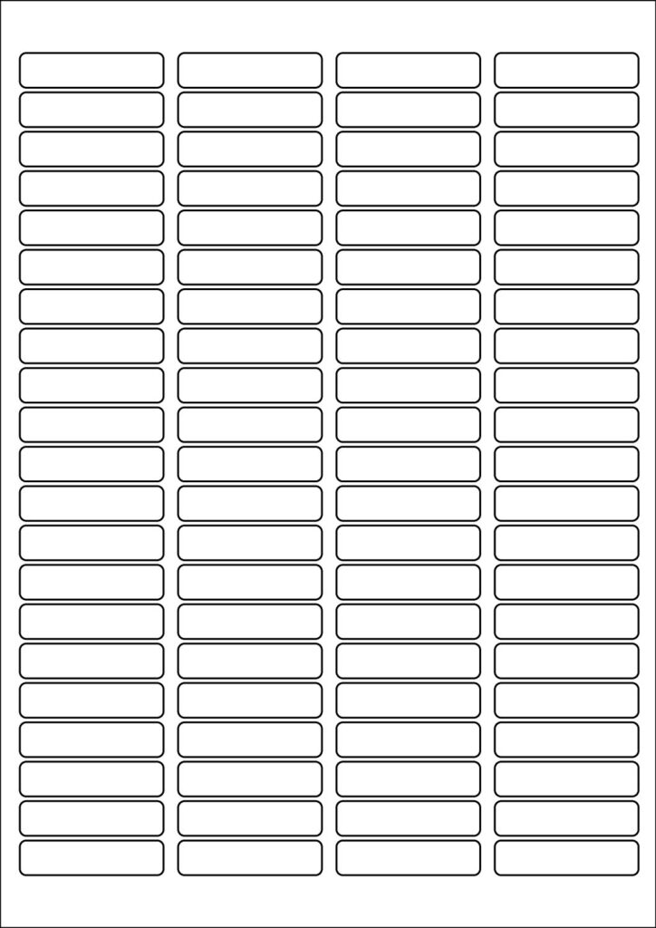 Rectangle Sticker Labels 46mm x 11.1mm | Labels On Sheets | Australia